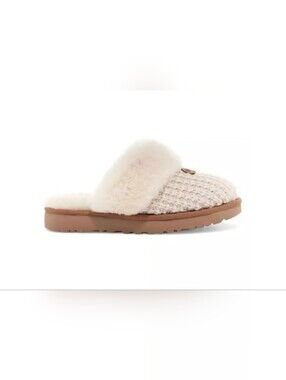UGG Women's Cream Knit Slippers